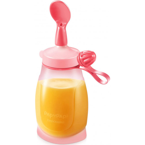 Фото - Поильник-непроливайка детский tescoma Papu Papi 200 мл с ложкой Розовая (667620)