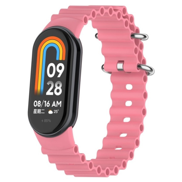 Фото - Ремешок для фитнес-браслета BeCover Wave Style for Xiaomi Mi Smart Band 8 / 9 / 10 Dusty Pink (714353)