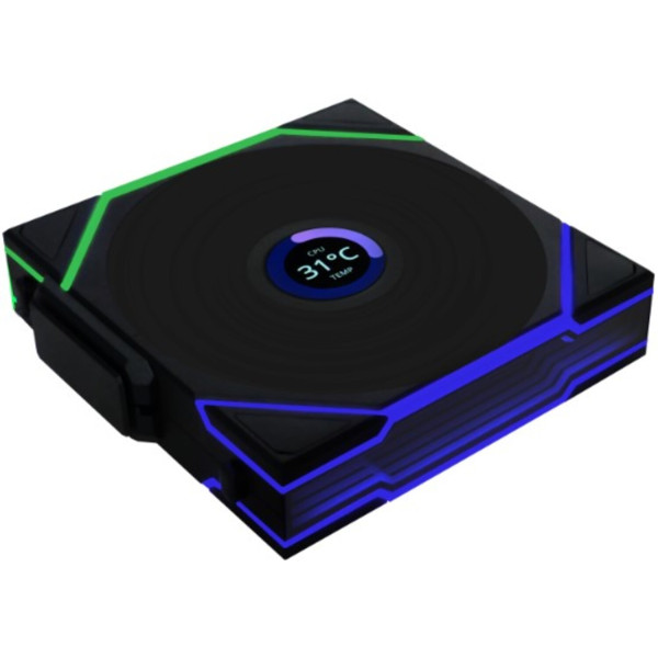 Фото - Корпусный вентилятор Lian Li UNI Fan TL WIRELESS LCD 120-1 REVERSE Black (G99.12RTLLCD1W1B.00)