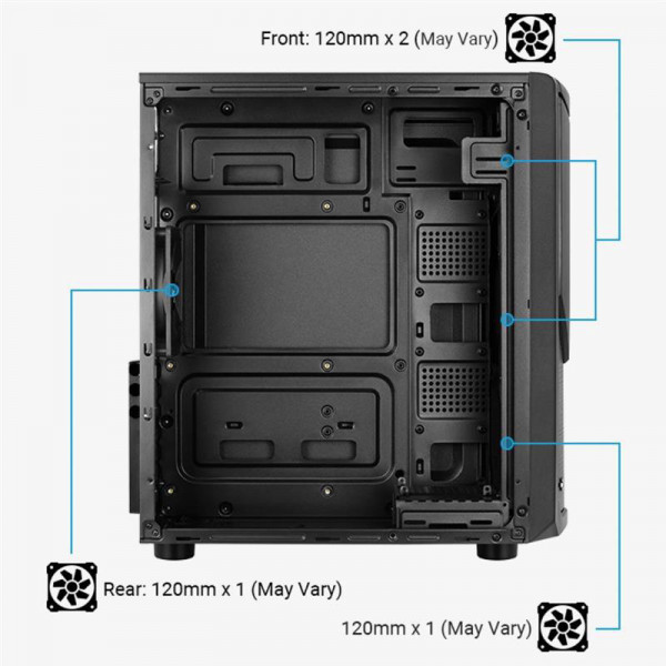 Фото - Корпус AEROCOOL Tomahawk-A-BK-v3 LED Black без БП