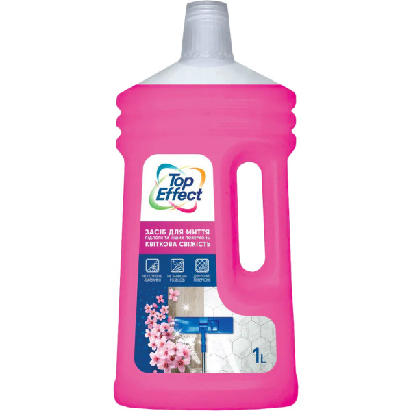 Фото - Чистящее средство универсальное TopEffect Цветочная свежесть 1 л (4820255112527) Фото - Чистящее средство универсальное TopEffect Цветочная свежесть 1 л (4820255112527)