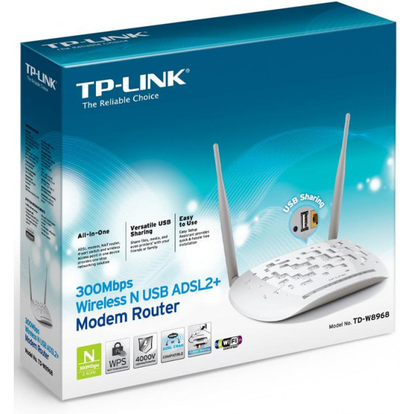 Фото - Маршрутизатор ADSL TP-LINK TD-W8968 (ADSL/WAN/3G)