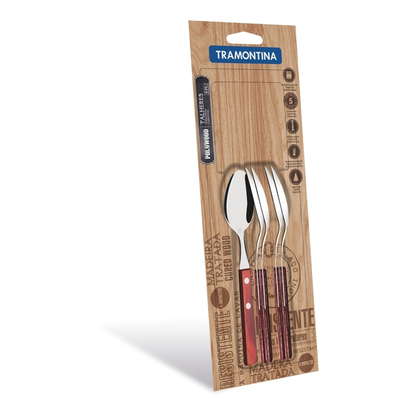 Фото - Набор чайных ложек Tramontina Polywood 6 шт. (21107/670)