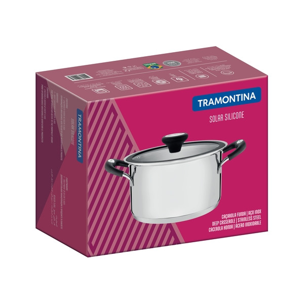 Фото - Кастрюля Tramontina Solar silicone 6,0л (24см) (62124/243)