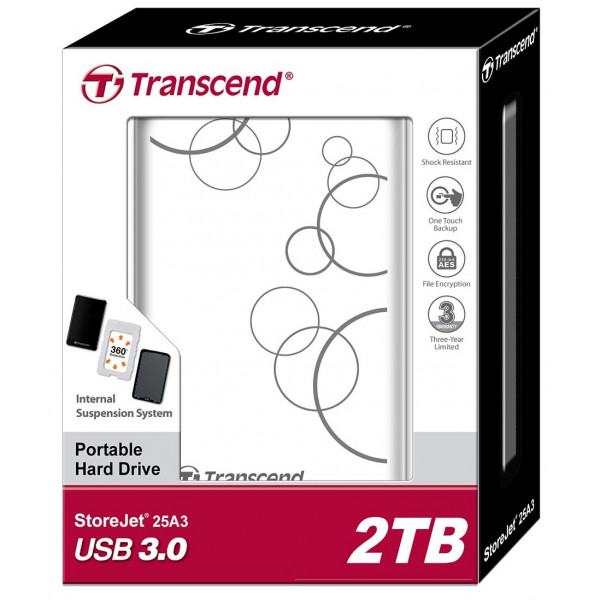 Фото - Жесткий диск внешний проводной Transcend 2TB TS2TSJ25A3W Storejet 2.5'