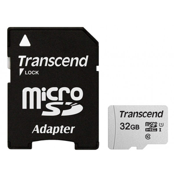 Фото - Карта памяти Transcend microSDHC 300S 32GB UHS-I U1 + ad (TS32GUSD300S-A)