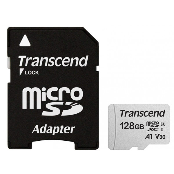 Фото - Карта памяти Transcend microSDXC 300S 128GB UHS-I U3 + adapter (TS128GUSD300S-A)