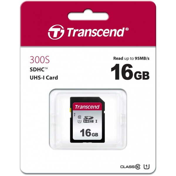 Фото - Карта памяти Transcend SDHC 300S 16GB UHS-I U1 (TS16GSDC300S)