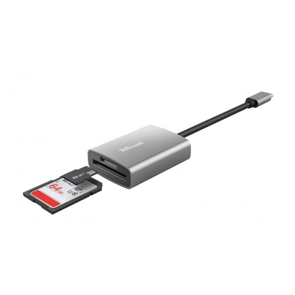 Фото - Кардридер Trust Dalyx Fast Aluminium USB-C Card Reader (24136)