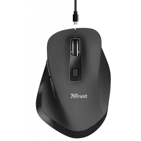 Фото - Мышь беспроводная Trust Fyda Rechargeable Comfort Black (23804)