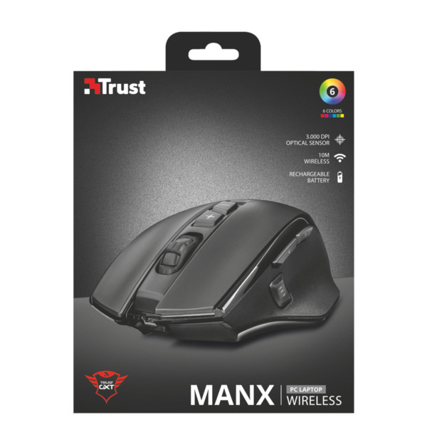 Фото - Мышь беспроводная игровая Trust GXT 140 Manx Rechargeable Wireless (21790)