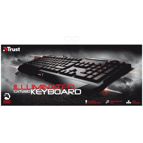 Фото - Клавиатура проводная Trust GXT 280 LED Illuminated Gaming Keyboard ENG