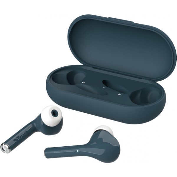 Фото - Наушники вкладыши беспроводные TWS Trust Nika Touch True Wireless Mic Blue (23702)