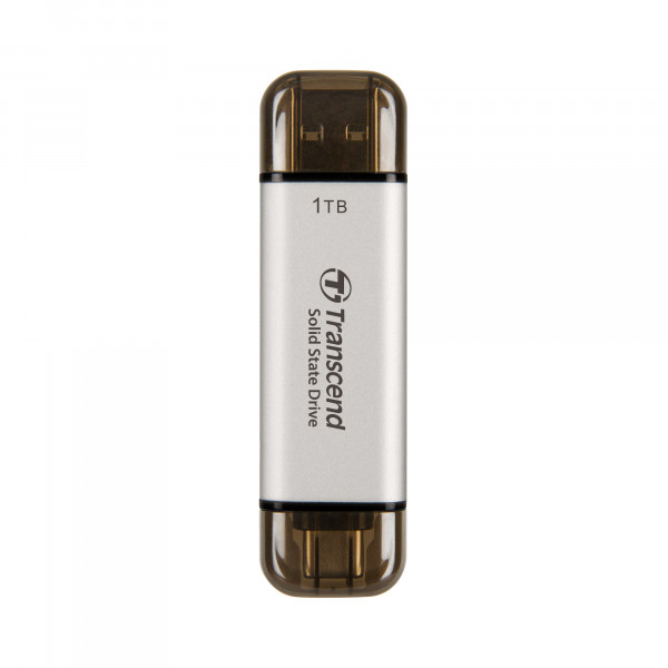 Фото - SSD-накопитель внешний Transcend ESD310S 1TB USB Type-A/USB Type-C 3D NAND Silver (TS1TESD310S) External