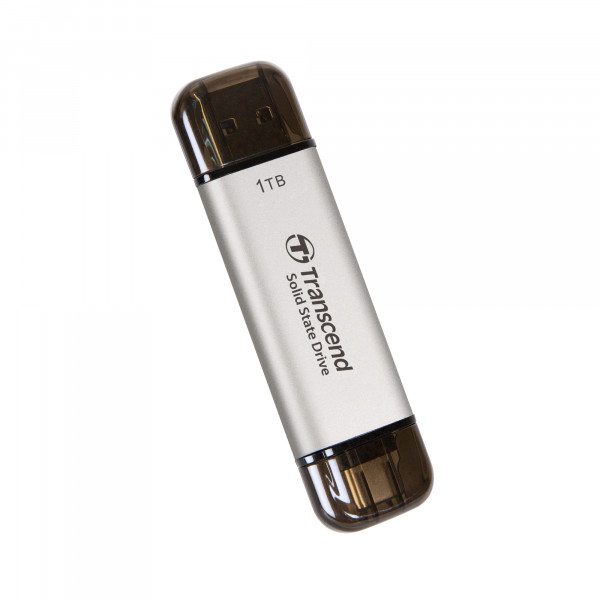Фото - SSD-накопитель внешний Transcend ESD310S 1TB USB Type-A/USB Type-C 3D NAND Silver (TS1TESD310S) External
