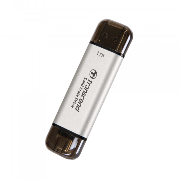 Фото - SSD-накопитель внешний Transcend ESD310S 1TB USB Type-A/USB Type-C 3D NAND Silver (TS1TESD310S) External