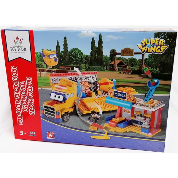 Фото - Пластиковый конструктор Super Wings Small Blocks Buildable Vehicle Set грузовик и магазин (EU385008)