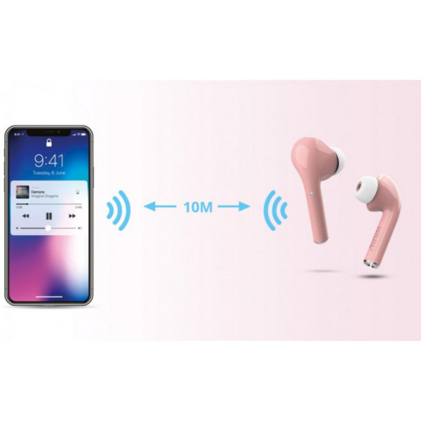 Фото - Наушники вкладыши беспроводные TWS Trust Nika Touch True Wireless Pink (23704)