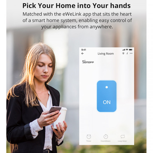 Фото - Беспроводной выключатель Sonoff T3EU3C-TX Wi-Fi