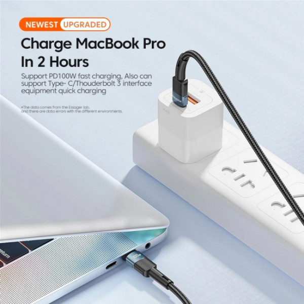 Фото - Кабель синхронизации данных Essager Star 100W USB Charging Cable Type C to Type C 1m Blue (EXCTT1-XC03)