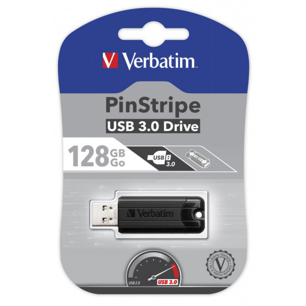 Фото - Флеш USB Verbatim PinStripe USB 3.0 128GB Black (49319)