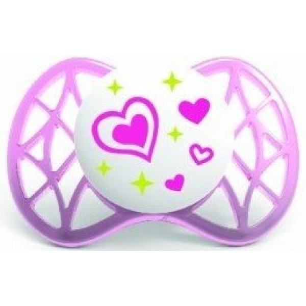 Фото - Ортодонтическая пустышка Nuvita Air 0м+ 2 шт. для девочки (NV7060Girl)