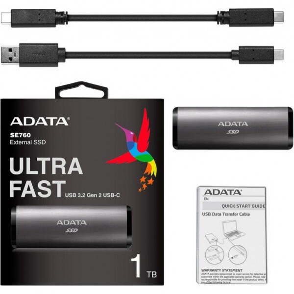 Фото - SSD-накопитель внешний ADATA USB 3.2 512GB (ASE760-512GU32G2-CTI)