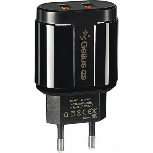 Фото - Сетевое зарядное устройство Gelius Pro Avangard GP-HC06 2USB 2.4A + Cable MicroUSB Black