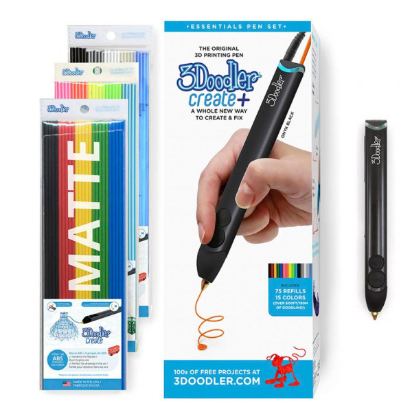 Фото - 3D-ручка 3Doodler Create PLUS 75 стержней (8CPSBKEU3E)