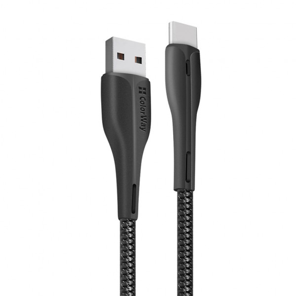 Фото - Кабель синхронизации данных Colorway USB 2.0 AM to Type-C 1.0m Led Black (CW-CBUC034-BK)