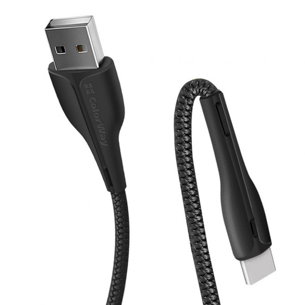 Фото - Кабель синхронизации данных Colorway USB 2.0 AM to Type-C 1.0m Led Black (CW-CBUC034-BK)