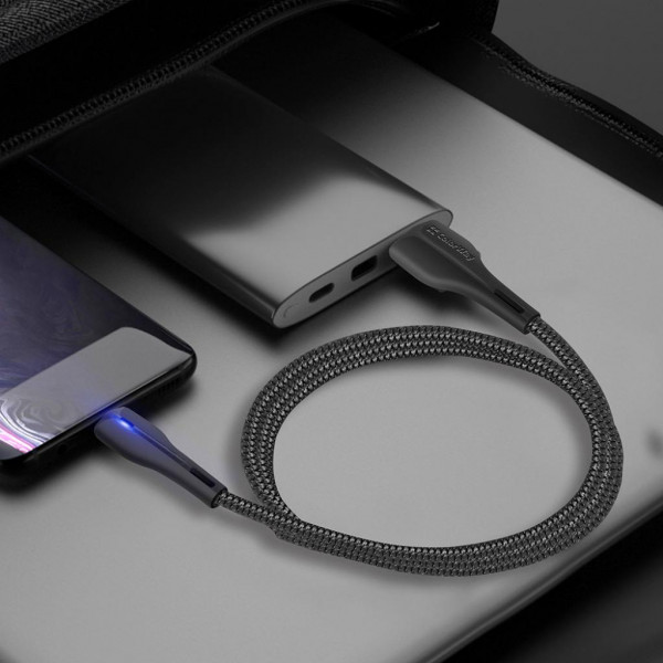 Фото - Кабель синхронизации данных Colorway USB 2.0 AM to Type-C 1.0m Led Black (CW-CBUC034-BK)