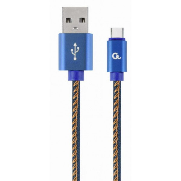 Фото - Кабель синхронизации данных Cablexpert USB 2.0 A - Type-C 1m Premium 2.1A (CC-USB2J-AMCML-1M-BL)