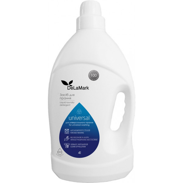Фото - Гель для стирки DeLaMark Universal жидкость 4 л (4820152331984) Фото - Гель для стирки DeLaMark Universal жидкость 4 л (4820152331984)