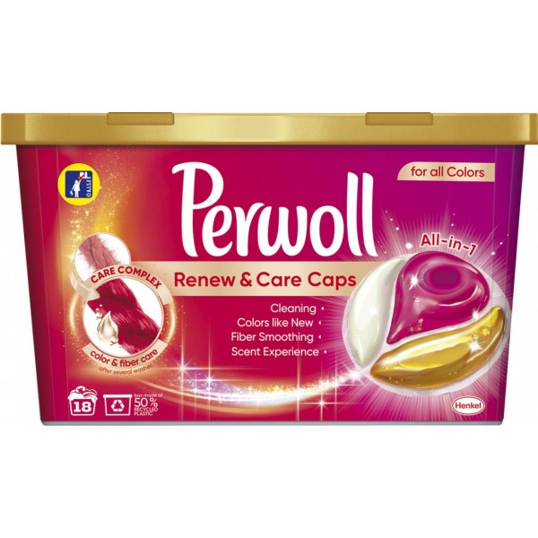 Фото - Капсулы для стирки Perwoll All-in-1 для цветных вещей 18 шт. (9000101513882)