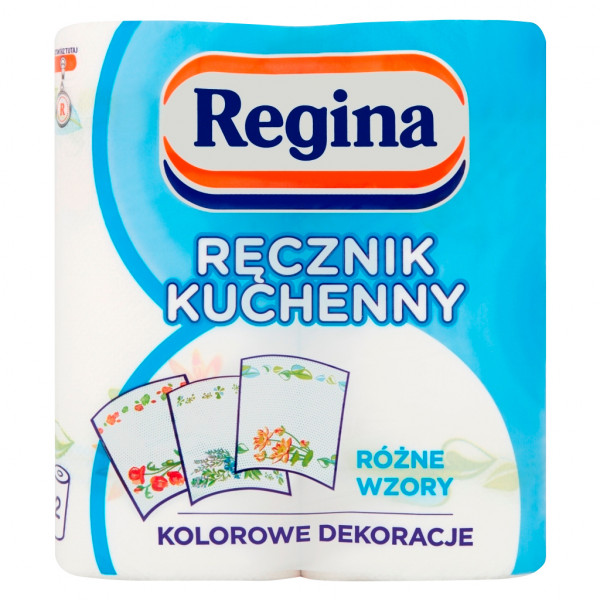 Фото - Полотенца бумажные Regina с декором 2 слоя 10 м (8004260007450)