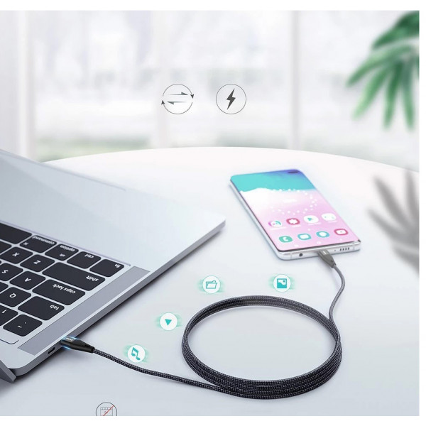 Фото - Кабель синхронизации данных Choetech USB 2.0 Type-C M-M, 1.2m 60W (XCC-1003)