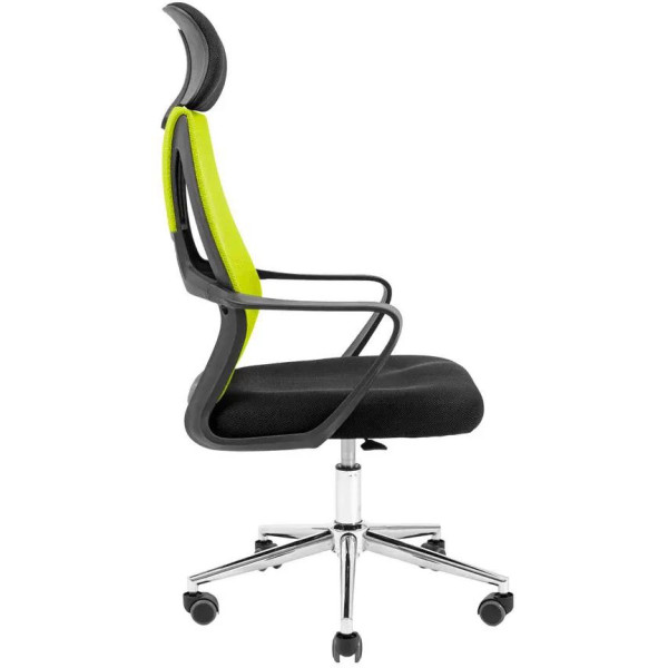 Фото - Кресло офисное Richman Профи Хром Пиастра Сетка черная+зеленая