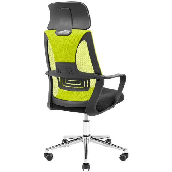 Фото - Кресло офисное Richman Профи Хром Пиастра Сетка черная+зеленая