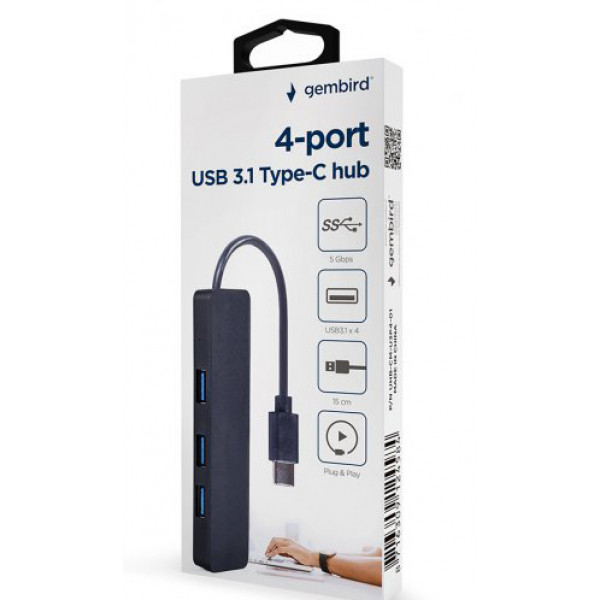 Фото - Хаб USB Gembird UHB-CM-U3P4-01