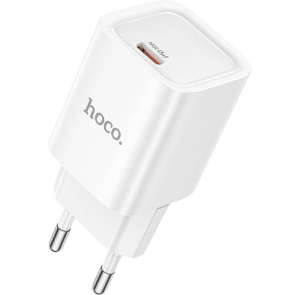 Фото - Сетевое зарядное устройство HOCO C148A Charm single port PD30W charger (EU) White (6942007630306)
