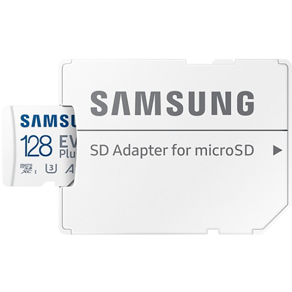 Фото - Карта памяти Samsung 128 GB microSDXC Class 10 UHS-I U3 V30 A2 EVO Plus + SD Adapter (MB-MC128SA/EU)