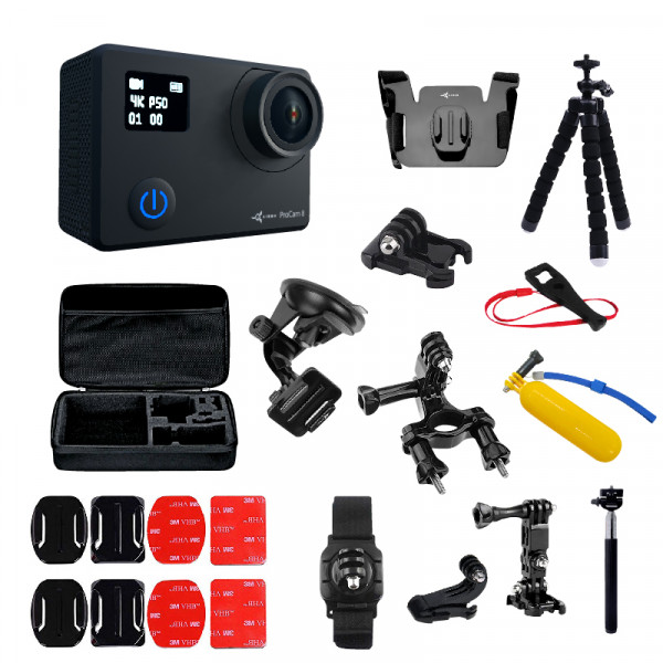 Фото - Экшн-камера AIRON 30 в 1 ProCam 8 Black с аксессуарами