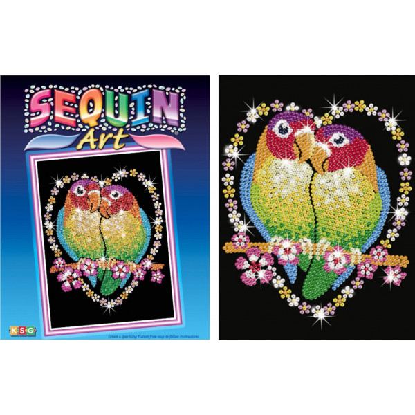 Фото - Алмазная живопись Sequin Art Попугаи Неразлучники Blue (SA1002)