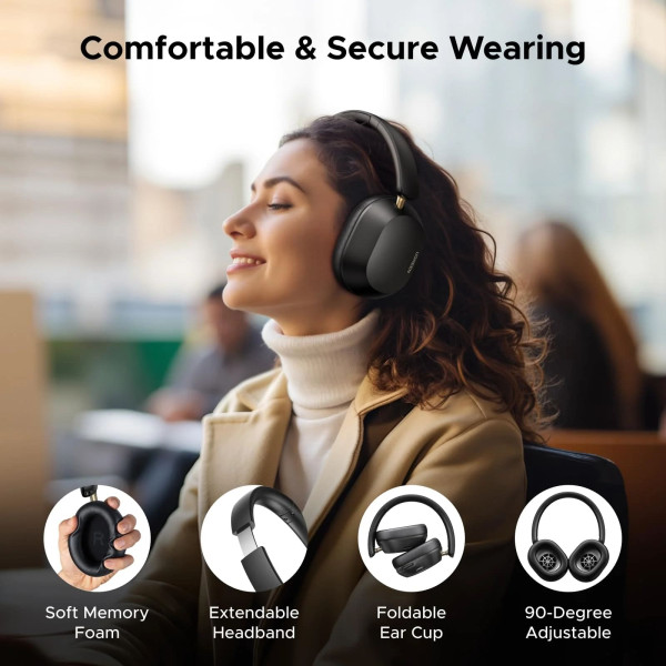 Фото - Наушники полноразмерные беспроводные UGREEN HP203 HiTune Max 5C Hybrid Active Noise-Cancelling Headphones White (35758)