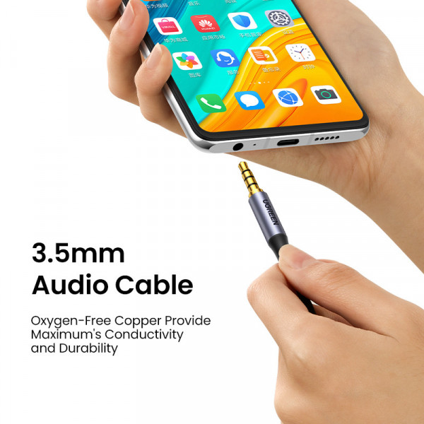 Фото - Кабель 3.5 мм - 3.5 мм UGREEN AV183 3.5 mm to 3.5 mm Audio Cable 1.5 m Black 20497