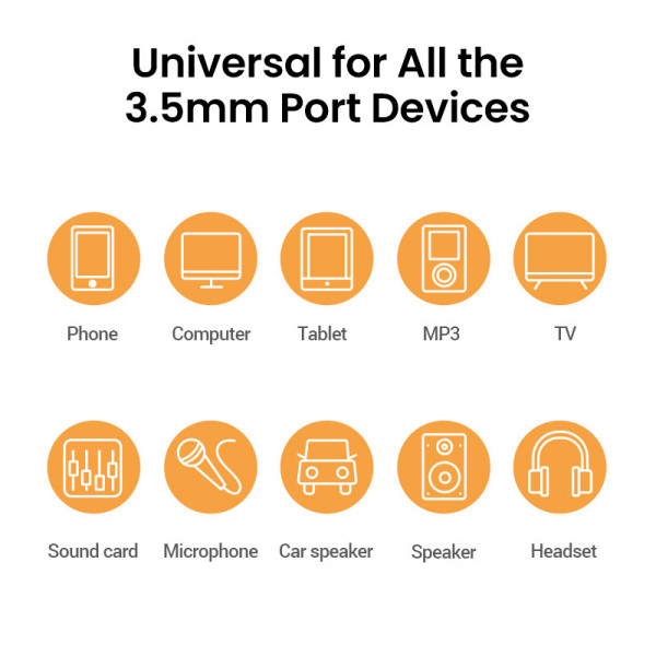 Фото - Кабель 3.5 мм - 3.5 мм UGREEN AV183 3.5 mm to 3.5 mm Audio Cable 2 m Black 20782