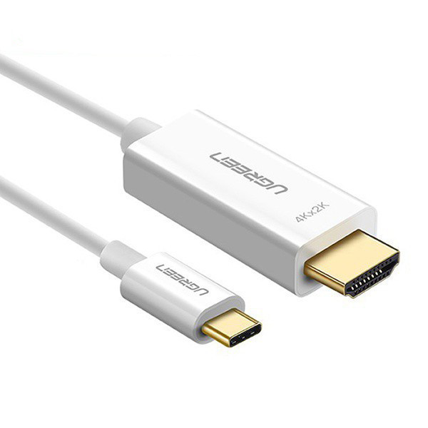 Фото - Кабель синхронизации данных UGREEN MM121 USB Type C to HDMI Cable Male to Male ABS Case 1.5m White (30841)