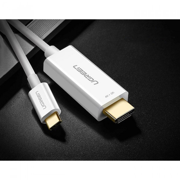 Фото - Кабель синхронизации данных UGREEN MM121 USB Type C to HDMI Cable Male to Male ABS Case 1.5m White (30841)