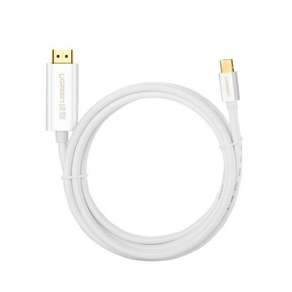Фото - Кабель синхронизации данных UGREEN MM121 USB Type C to HDMI Cable Male to Male ABS Case 1.5m White (30841)